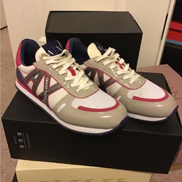 Armani Exchange Shoes - Armani Exchange woman’s pink , tan and blue Sneakers